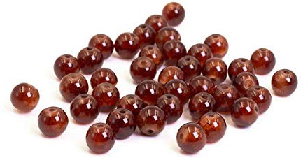 Glasperlen in braun 8mm 40 Stück von Vintageparts zum Schmuck selber Machen