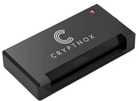 Cryptnox USB Smart Card CAC Reader Für Computer - Kompatibel Mit Windows 10 Und Linux - Common Access Card Reader - USB 2.0 Vollgeschwindigkeit - PC/SC 2.0 Standard