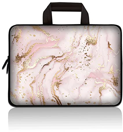 Universal 7-9 inch Kids Tablet Sleeve Ultra-Portable, Neoprene Carrying Sleeve Case Bag Compatible with 7 8 8.5 8.9 9 Apple iPad Mini, Samsung, Google, HP, Acer (Pink Marble)