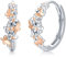 TRISHULA Gänseblümchen ohrringe 925 Sterling Silber Schmetterling Creolen Hypoallergen Ohrringe Blumen Creolen Gänseblümchen Schmuck Geschenke für Damen Frauen Mädchen Kinder