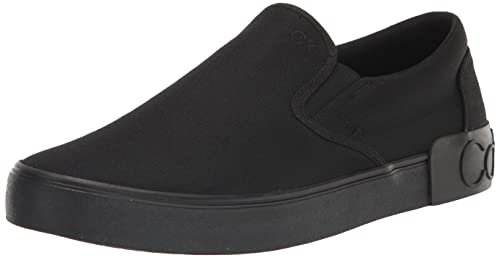 Calvin Klein Men's Ryor Sneaker, Black/Black Canvas 002, 7 UK