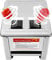 Mxmoonant Cortadora de carne eléctrica de 3.5 mm+10 mm Cortadora Cubo de carne triturada 350 lb/h 850 W 2 puertos de alimentación de acero inoxidable Pollo Pescado Carne de pollo Rebanadora