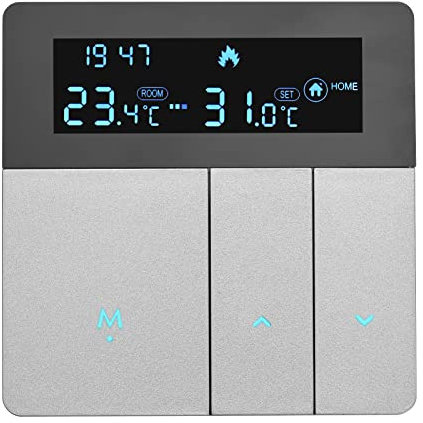 Kavolet Intelligenter Thermostat für Gaskesselheizung, Programmierbarer Thermostat, Digitaler Raumtemperaturregler mit Bildschirm für Home School Office Hotel
