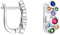SOFIA MILANI - Damen Ohrringe 925 Silber - Zirkonia Ohrstecker - E1732
