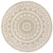 Hanse Home Teppich Valencia Rund – Mandala Teppich Kurzflor Modern Vintage Teppiche für Esszimmer, Wohnzimmer, Kinderzimmer, Flur, Schlafzimmer, Küche – Ivory ø140cm