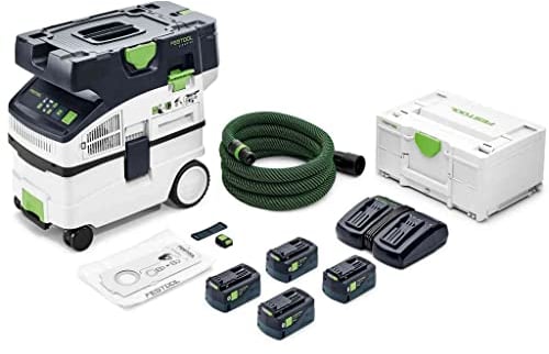 Festool Akku-Absaugmobil CTLC MIDI I-Plus CLEANTEC (mit Hauptfilter, SELFCLEAN Filtersack, Saugschlauch, Sauger-Fernbedienung, Energie-Set SYS 18V)