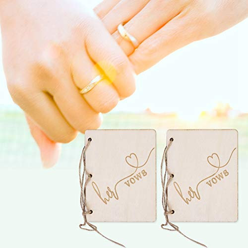 Akozon Ehegelübde Buch, 2 Stück Zeremonie Party Gelübde Hefte Eid Requisiten Dekoration ZubehörTyp 1 His Her für Verlobungs-Brautparty-Geschenke (Typ 2)
