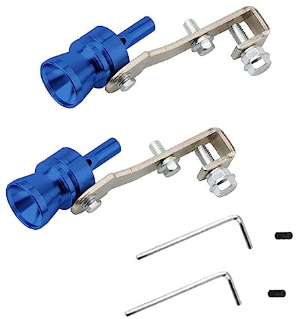 Turbo sound,Turbo sound whistle,Auspuff Sound Booster Pfeife,Für Turbolader pfeifen Im Auto,Auto-Abblasventil-Spitze, Simulator-Pfeife (blau_M_2 Stück)