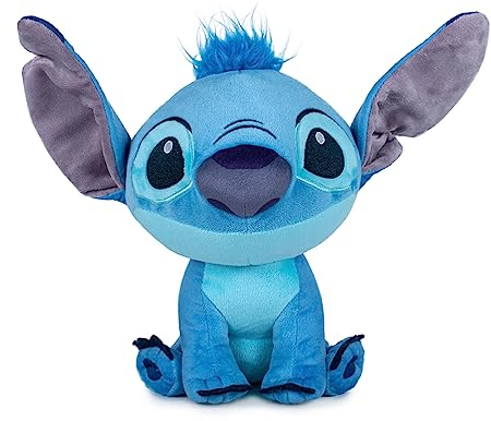 Famosa Softies - Peluche Stitch con Sonido, de la película de Disney Lilo & Stitch, Mide 28cm, Suave y blandito, con Sonido Divertido, para Regalar a niños y niñas de Cualquier Edad, (760021770)