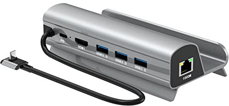 JNJOOD 1 Stück Dock Station TV-Basisständer Hub-Halter Docking USB C auf RJ45 Ethernet Ersatzzubehör Motorteile für SteamDeck-Konsole