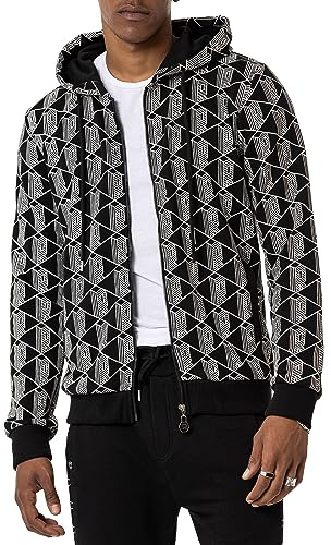Red Bridge Herren Hoodie Sweatshirt Kapuzenpullover mit Reißverschluss Zip Hoody Schwarz M