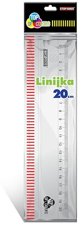 Lineal 20cm Transparent 1 Stück (1er Pack) / Lineal aus transparenter Kunststoff, 20 cm