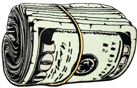 Ltahtliay Teppich, 100 Dollar Bill Teppich, Kunstgeld, kreativer Teppich, gemütlich, weich, Schlafzimmer, flippige Fußmatte, Teppiche, Nachttisch, Wohnzimmer, Dekoration, Teppich, Badezimmer-Fußmatte,