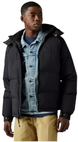Levi's Men's Rockridge Short Puffer Jacket, jet black, XXL
