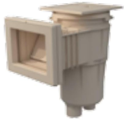 FLUIDRA Skimmers para Piscinas de la Marca Modelo Skimmer 15 L PISC. HORM. con Boca AMPLIACION Tapa Circular Beige