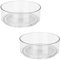 Winter Shore 23 cm Durchsichtiger Lazy Susan Drehteller (2er-Pack) - Kunststoff-Organizer Drehbar - Drehteller Kühlschrank, Küche, Bad, Speisekammer - Öl-, Dosen-, Kosmetik- & Gewürzrondell Drehbar