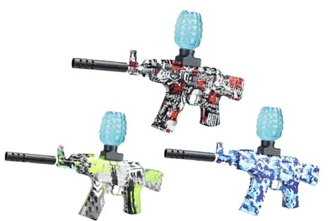 SDMAX Electric Gel Ball Blaster Toy Gun, Eye-Crystal Pellet Gun, Automatic Gun with Water Bullet Bottle, Safety Glasses, Battery, and USB Cable For Kids, Assorted Color
