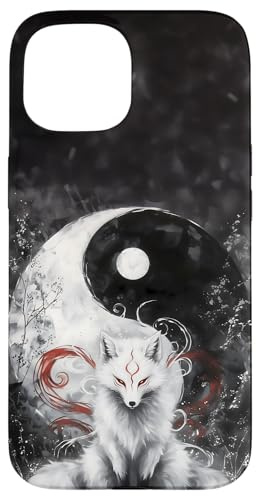 Kitsune Yin und Yang Hülle für iPhone 15