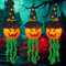 Halloween-Hängende beleuchtete leuchtende Geister-Hexenhut-Lichter, gruseliges Licht,Halloween Lichterkette Fliegende Geisterhüte