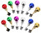 JEWEDECO 12St Bartglocken- Cosplay-Bart-Charms Weihnachtsklingel Bartperlenclips weihnachtsbartschmuck Weihnachtsbeard-Verzierungen Weihnachtsbartperle Bartperlendekor Plastik Colorful