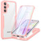 Phoona 360 degrés Coque pour Samsung Galaxy A35 5G avec Transparent Protection d'écran, TPU Silicone Antichoc écran Coque, Anti-Rayures Portable Intégrale Étui Housse pour Samsung Galaxy A35 5G, Rose