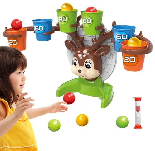 FmtwPhn Deer Pong Spiel, Rentiergeweih Spiel Wurfhakenspiel, lustiges Familienspiel Rentiergeweih Spiel Hirschform für Indoor Outdoor