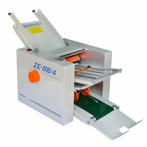 Plieuse automatique de papier, 4 assiettes pliantes, 12 types de pliage: pliure en Z, demi-pliage, pliage de lettres, pliage croisé, pliage baron, pliage à angle droit, double pli parallèle, etc. (4