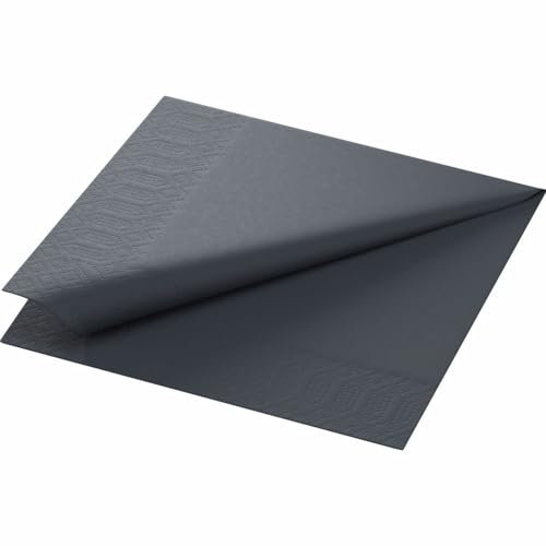 1000 DUNI Servietten, schwarz, 3-lag., 33x33 cm, 1/4