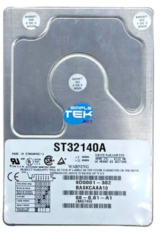 SIMPLETEK - ST32140A 2GB HDD PATA EIDE 3,5 | Festplatte für Windows 95/98/2000/XP (Generalüberholt)