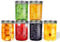 6pcs Mason Jar 16OZ Barattoli Vetro Con Coperchio Barattoli Conserve Per Marmellata Fatta In Casa Pomodori Cetrioli Miele Durante La Notte Avena Gelatina Frutta Conservazione Degli Alimenti 500ml