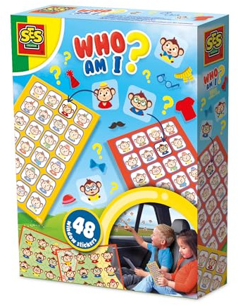SES Creative 02406 Window Sticker Game for the Car - Travel Games - Fun on the Road - 48 Stickers and 2 Game Boards