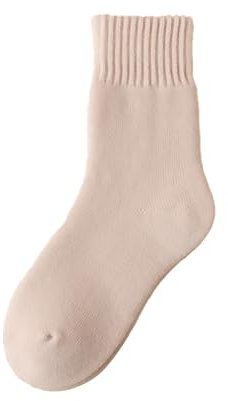 Damen-Socken, einfarbig, Herbst und Winter, verdickt, warme und samtige Handtuchsocken, Mädchen, Größe 2, rose, Einheitsgröße