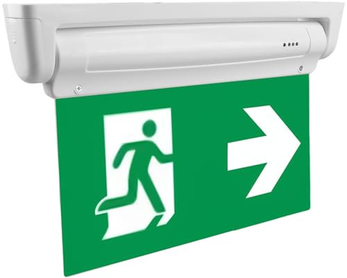 GBKDQQ LED Notbeleuchtung: Notleuchte mit Notstromakku bis zu 3h, Notausganglicht Fluchtwegleuchte Notausgangsschild inkl. 4 Notausgangspiktogramm IP65 Wasserdicht Notleuchte für Wandmontage