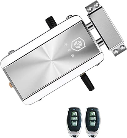 Serratura elettronica in acciaio inox con telecomando wireless da 10 m e batteria da 12 V inclusa