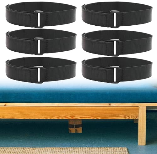 Szuoixe 6 PCS Couch Connector Straps, Universal Sectional Couch Connectors Fasteners, Heavy Duty Couches Connector Ties, Easy to Install, No Tools Required, Fasten Sofa Legs Together