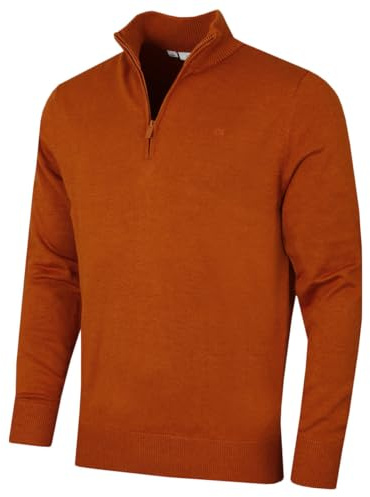 Calvin Klein Mens 2026 Campus 1/2 Zip All Season Easy Care Sweater