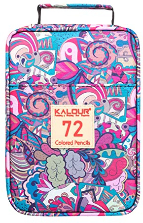 YPBEW Professionelles Buntstift Set mit 72 Löchern, Reißverschlusstasche, weichem, für Erwachsene, Kinder, Künstler, Coloristen, Zeichnen, Kunstzubehör