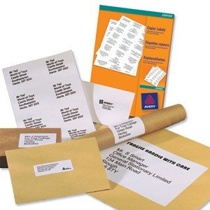 Avery White Kopiereretiketten 24 pro Blatt 70x36mm White Ref. DPS24X-100 [2400 Etiketten]