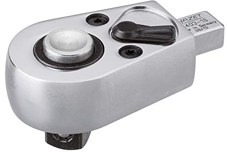 HAZET Umschaltknarre mit Gelenk 1/2 Zoll 916GK I Abtrieb: Vierkant 12,5 mm, 32 Zähne I extra kurze Ausführung I anwenderfreundliche Umschaltknarre für Zweirad, PKW und NKW