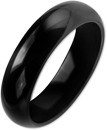 Gemini Ring aus Titan, gewölbt, bequeme Passform, schwarz, für Paare, Jahrestag, Hochzeit, Valentinstag, Geschenk für Herren