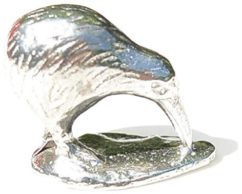 Schöne Tierfigur Kiwi - Vogel von Neuseeland aus Zinn (Pewter) von Hand Gegossen