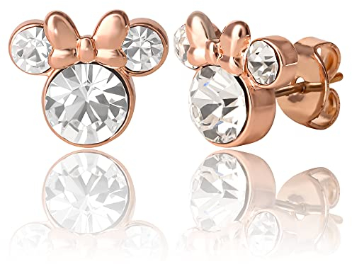 Disney Damen Minnie Mouse Geburtsstein-Ohrstecker - Minnie Mouse Ohrringe - Geburtsstein-Schmuck - Disney Schmuck