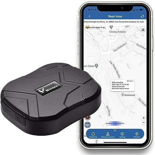 Traceur GPS, 5000mAh Tracker GPS Anti-Perte Suivi en Temps réel Alarme GPS Tracker Geo-Fence GPS Tracker Positionnement en Temps Réel pour Voiture Camion Moto 3 Mois en Veille