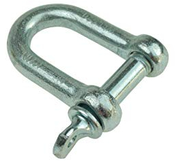 4 Schäkel Verbinder Schaekel D-Schäkel gerade M10 mm verzinkt