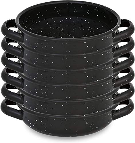 Menax - Cazuela Mini - Paellera Mini en Acero Vitrificado - Set de 6 - Diámetro 16 cm