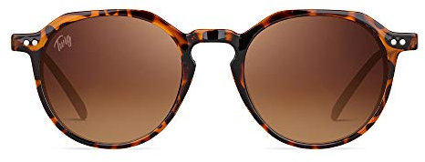 TWIG Sonnenbrillen MAILER [Premium] Herren/Damen runde Jahrgang (TORTOISE BROWN)