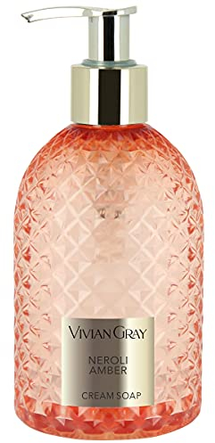 VIVIAN GRAY 3500 Seifenspender mit Creme-Seife Gemstone, Neroli & Amber, orange/gold (300 ml)