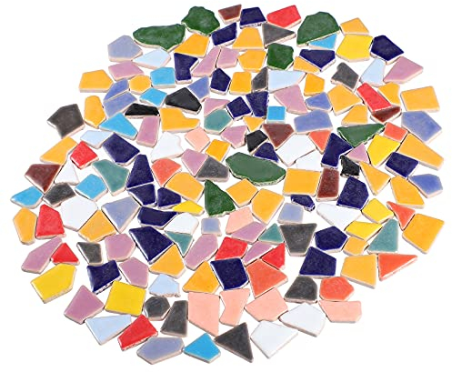 MILISTEN Keramisches Mosaik Keramikmosaikfliesen Für Große Bilderrahmen Gebrochen Topffüller Für Pflanzgefäße Mosaikfliesen Selber Machen Dekor Runden Bastelmaterial Kind