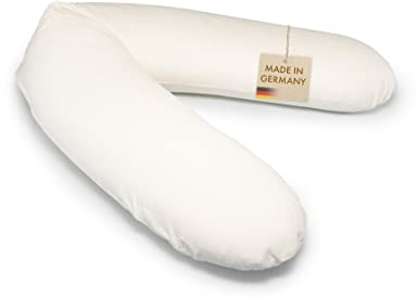 pic Bear Classic 190cm Stillkissen - hochwertiges Schwangerschaftskissen - anschmiegsames Lagerungskissen aus Baumwolle - schadstofffrei (100% Jersey Baumwolle, Ivory Beige)