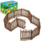 EYSCOTA 12PCS Realistic Toy Fence, Large Corral Fencing Panel Accessories Playset, Farm Fence Toys for Barn Paddock Horse Stable Horses Figurines, Educational Gift for Kids Toddler
